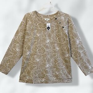 NWT Denim & Co Women’s French Terry Seashell  Pullover Sweatshirt / 1X